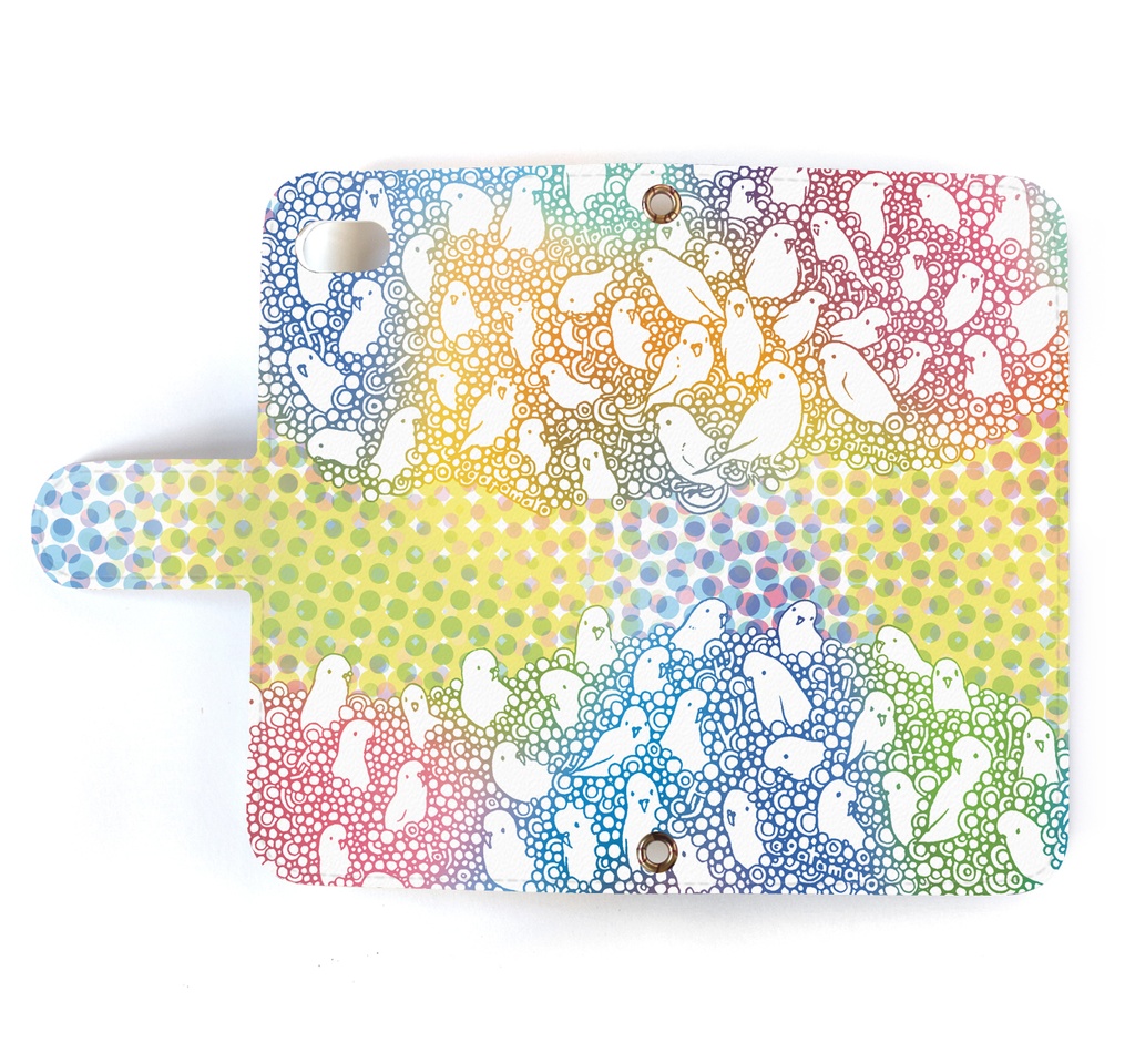 【送料無料】トリさんがいっぱい 手帳型スマホケース