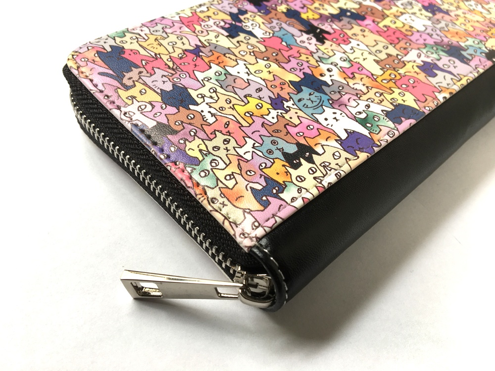 【送料無料】長財布 にゃんこ大集合