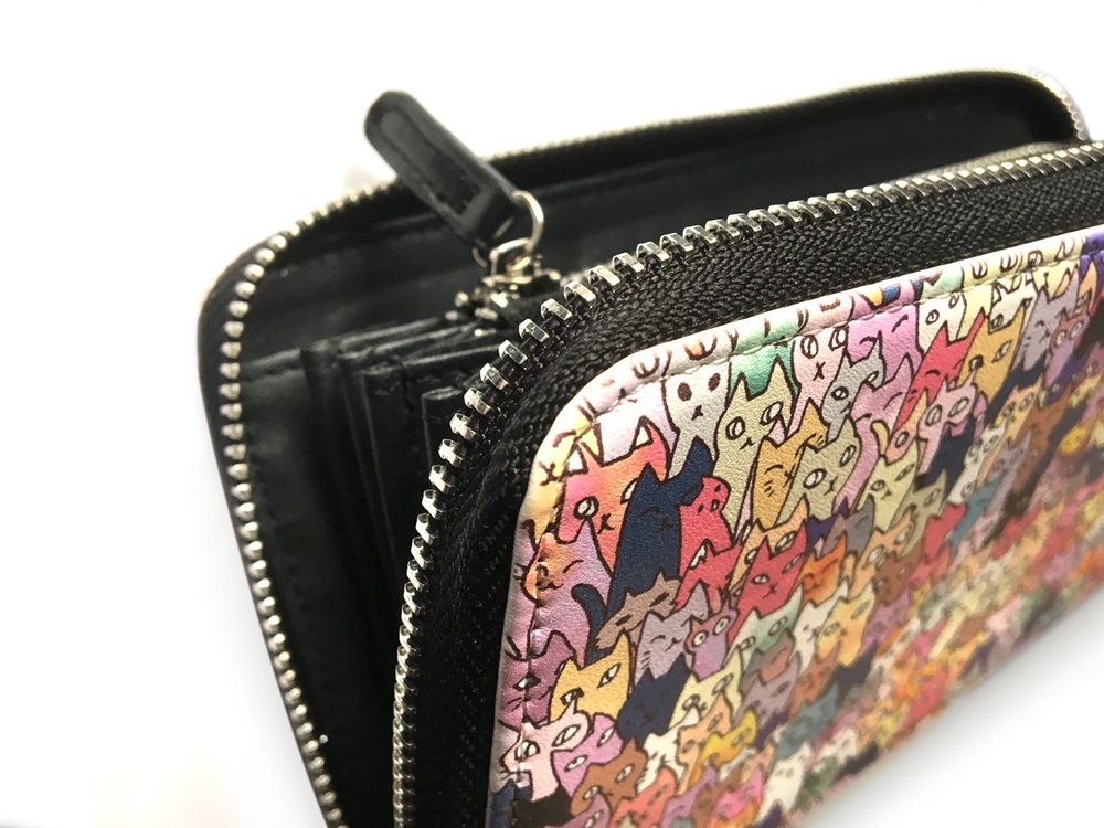 【送料無料】長財布 にゃんこ大集合