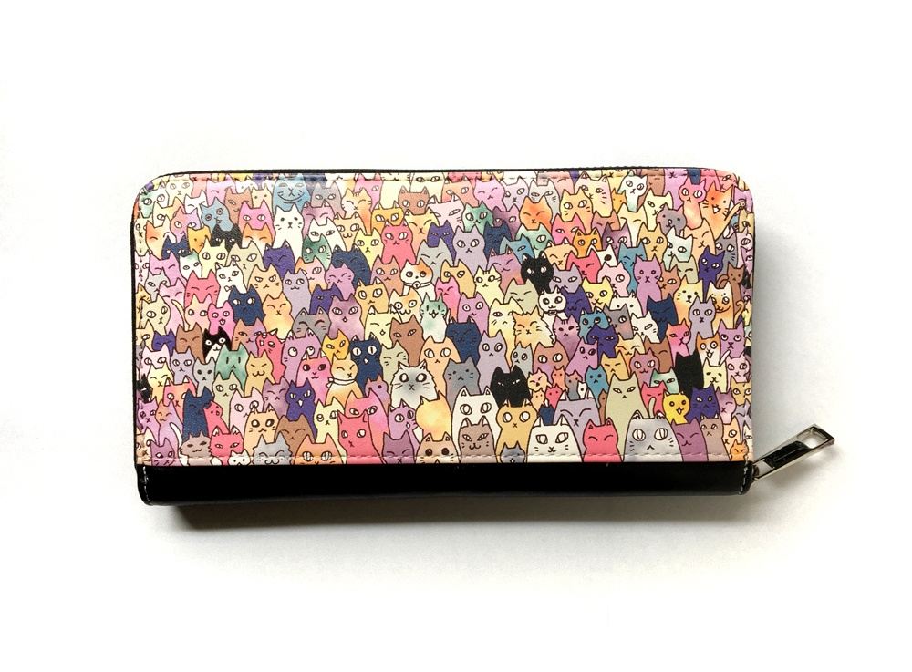 【送料無料】長財布 にゃんこ大集合