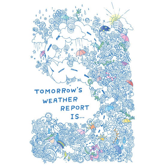 【送料無料・在庫サイズは即発送】カエルの天気予報 Tシャツ