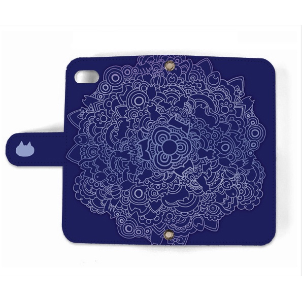 【送料無料】ネコタングル 手帳型スマホケース