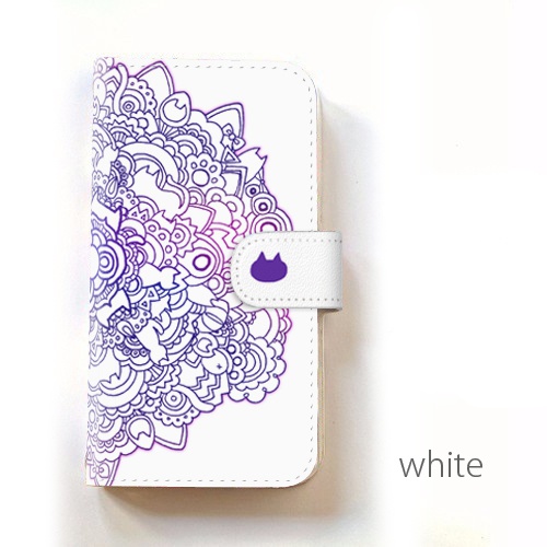 【送料無料】ネコタングル 手帳型スマホケース