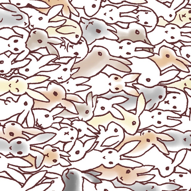 【送料無料】うさぴょん大集合 iPhoneケース(ハードケース全面プリント)