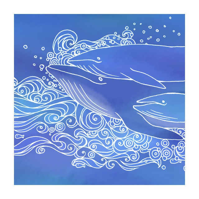 【送料無料】くじらFAM 手帳型iPhoneケース