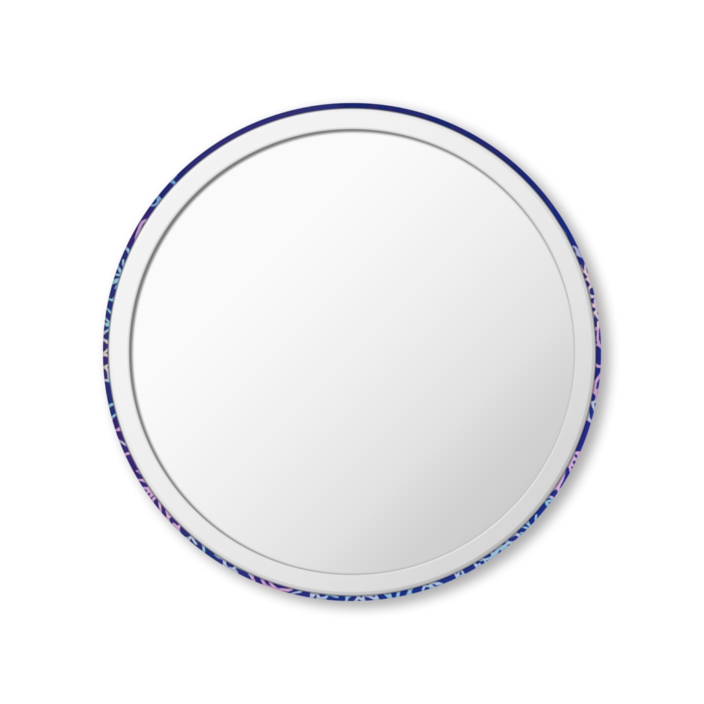 花畑に蝶 缶ミラー