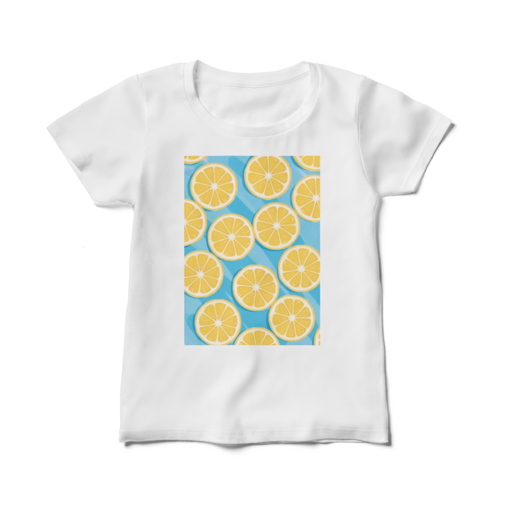 水の上のレモン レディースTシャツ