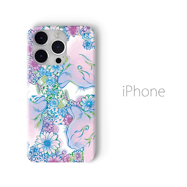 【送料無料】万華ver.花猫 iPhoneケース（ハードケース全面プリント）