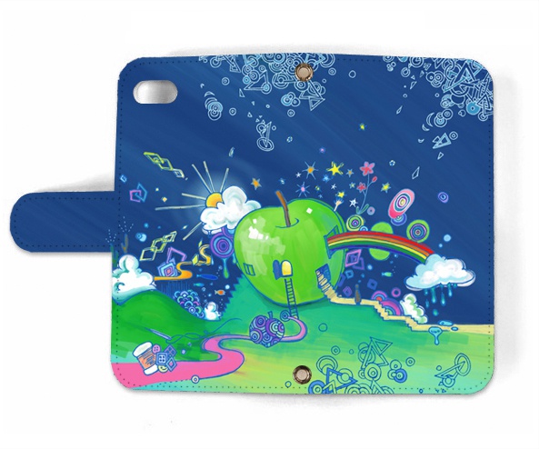 【送料無料】林檎の世界 手帳型iPhoneケース