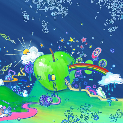 【送料無料】林檎の世界 手帳型iPhoneケース