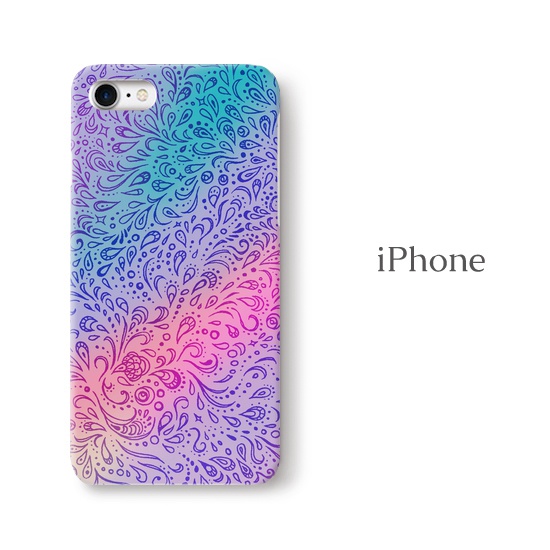 【送料無料】孔雀の羽根 iPhoneケース（ハードケース全面プリント）