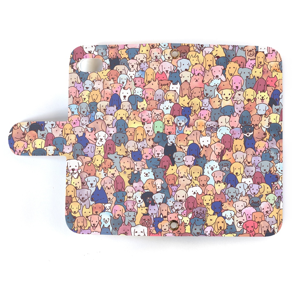 【送料無料】わんこ大集合 手帳型スマホケース