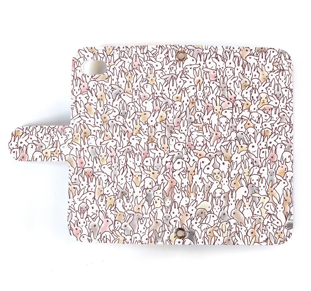 【送料無料】うさぴょん大集合 手帳型スマホケース