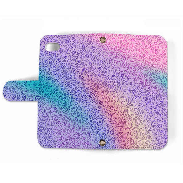 孔雀の羽根 手帳型iPhoneケース