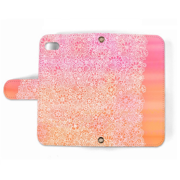 花と蔓 手帳型スマホケース