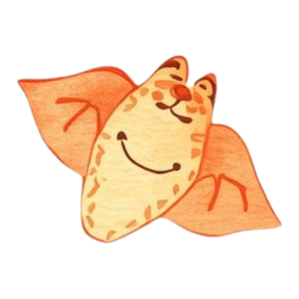 水彩風アンティークオレンジの可愛いハロウィンクリップアートセット【PNG背景透過素材】