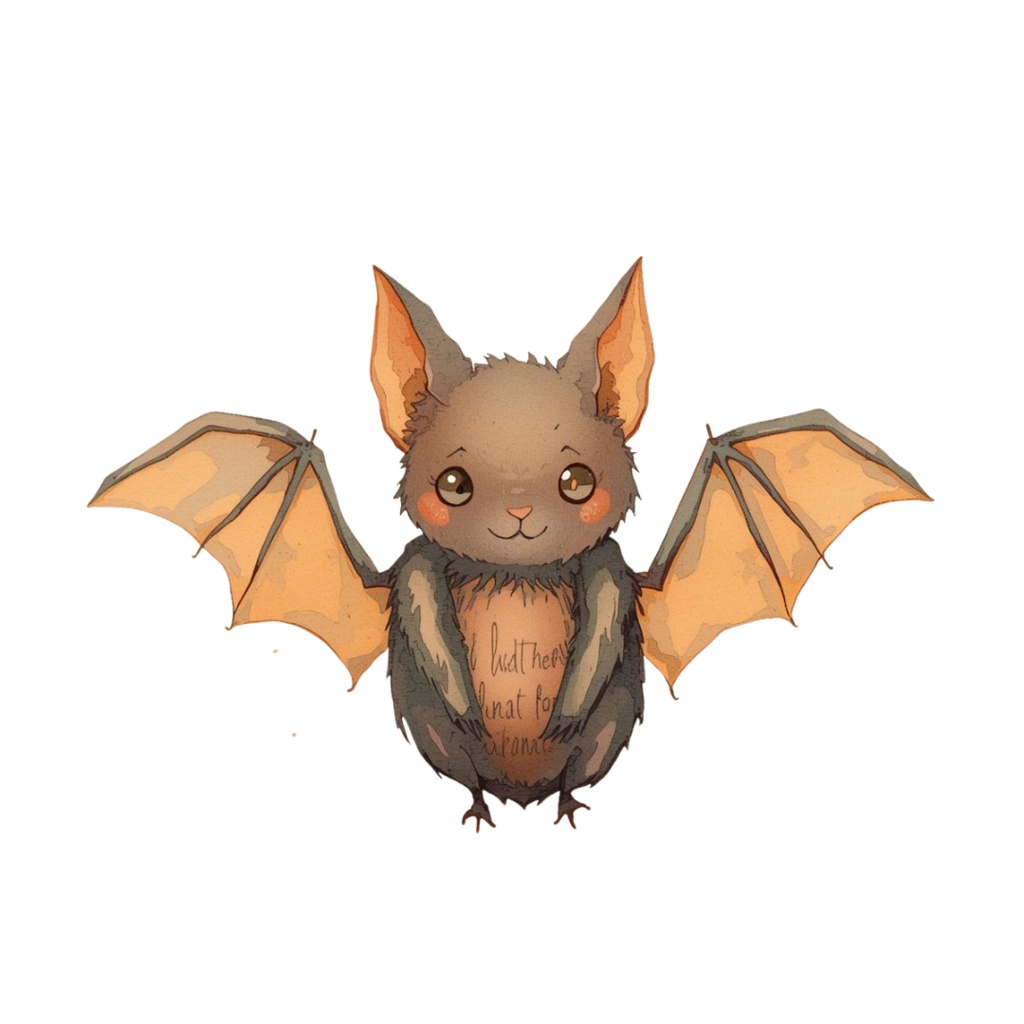 水彩風アンティークオレンジの可愛いハロウィンクリップアートセット【PNG背景透過素材】