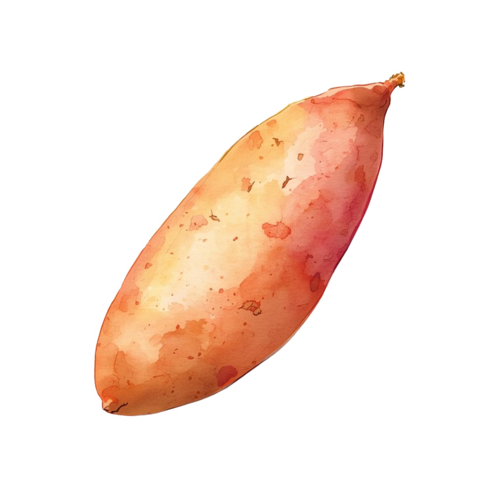 水彩風アンティークタッチの秋の野菜と果物クリップアートセット【PNG背景透過素材】