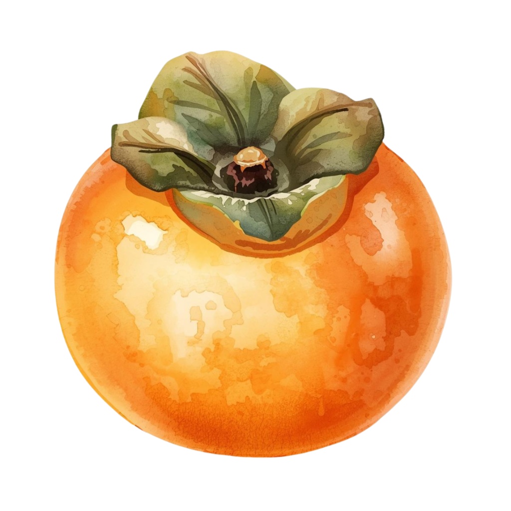 水彩風アンティークタッチの秋の野菜と果物クリップアートセット【PNG背景透過素材】