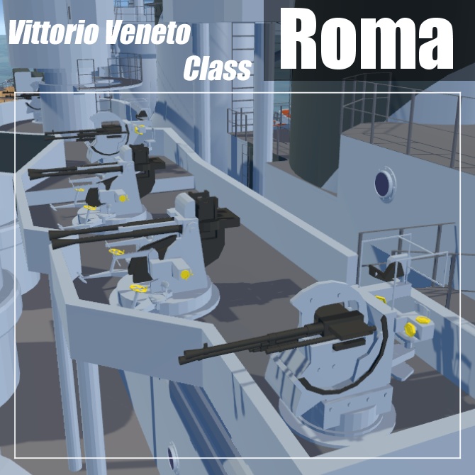 ▽3Dモデル▽ヴィットリオ・ヴェネト級戦艦“ローマ”