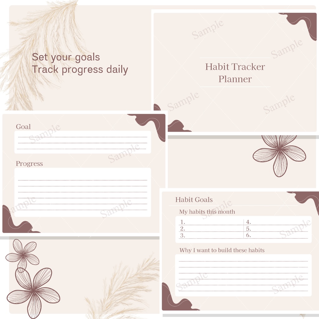 Habit Tracker Planner / デジタル習慣管理プランナー