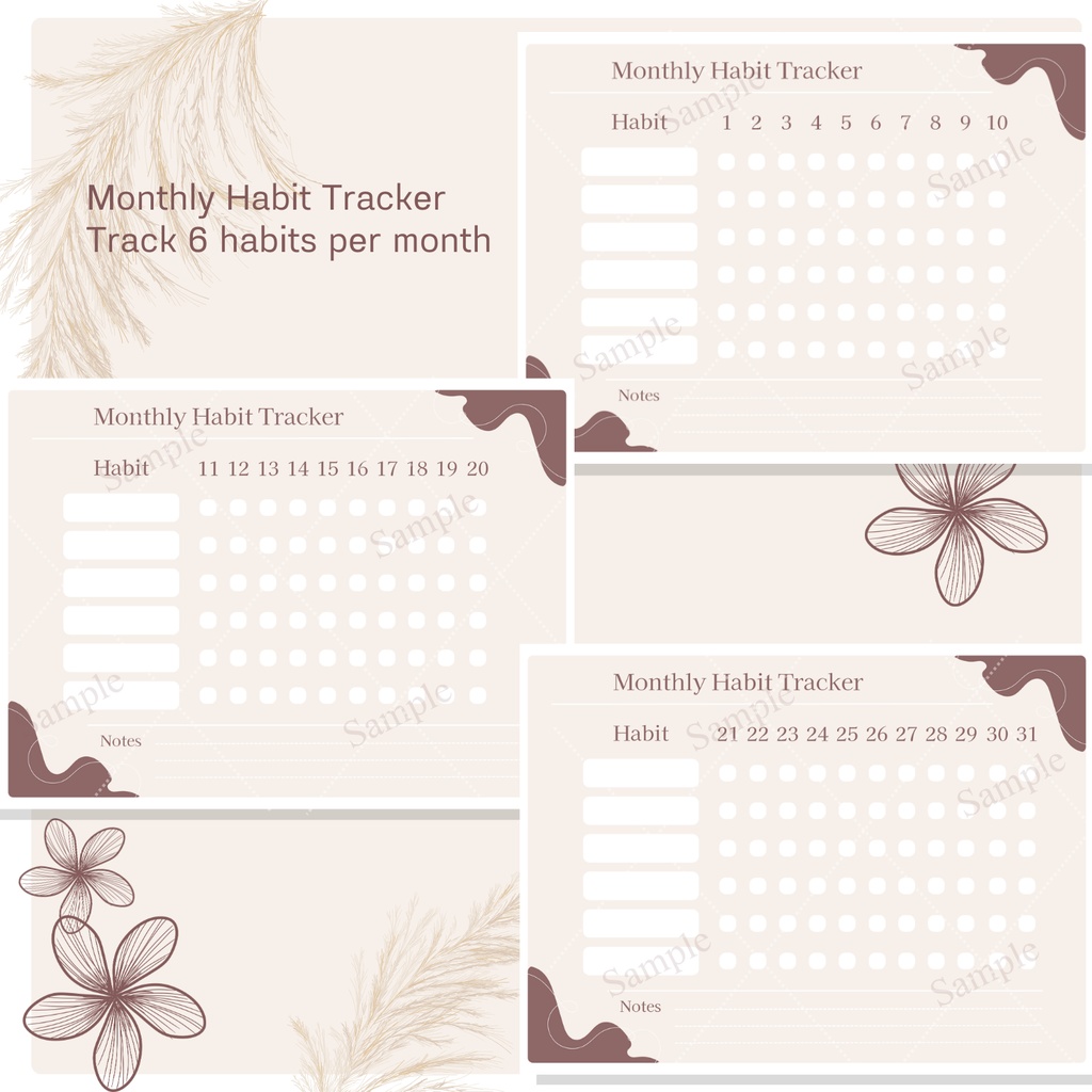Habit Tracker Planner / デジタル習慣管理プランナー