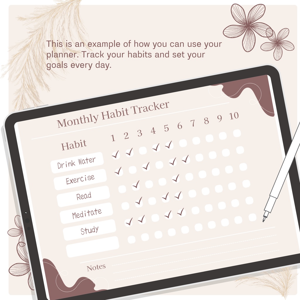Habit Tracker Planner / デジタル習慣管理プランナー