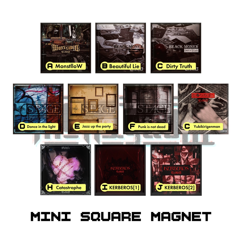 【在庫放出品】MINI SQUARE MAGNET