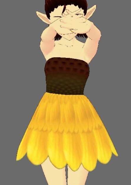 Vroid Sunflower Fairy Dress