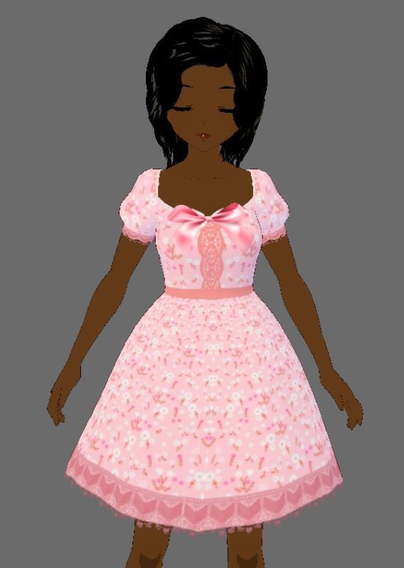 Vroid Pink Lolita Dress
