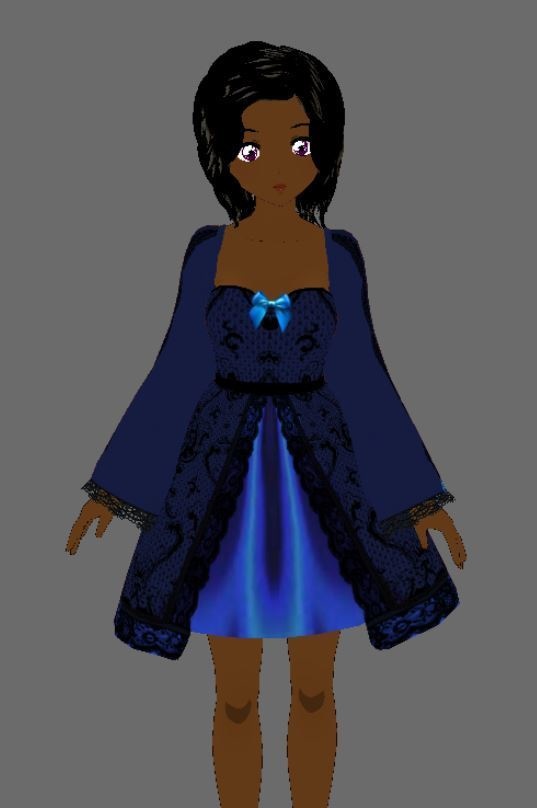 Vroid Blue Lolita dress
