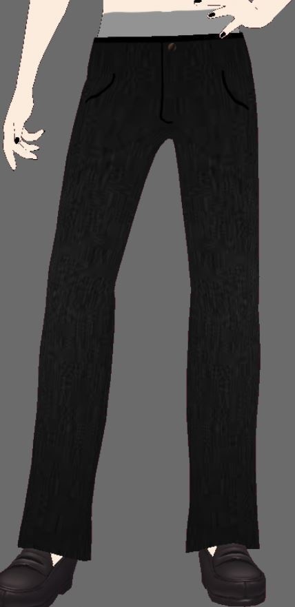 Vroid Men's Low Black Jeans