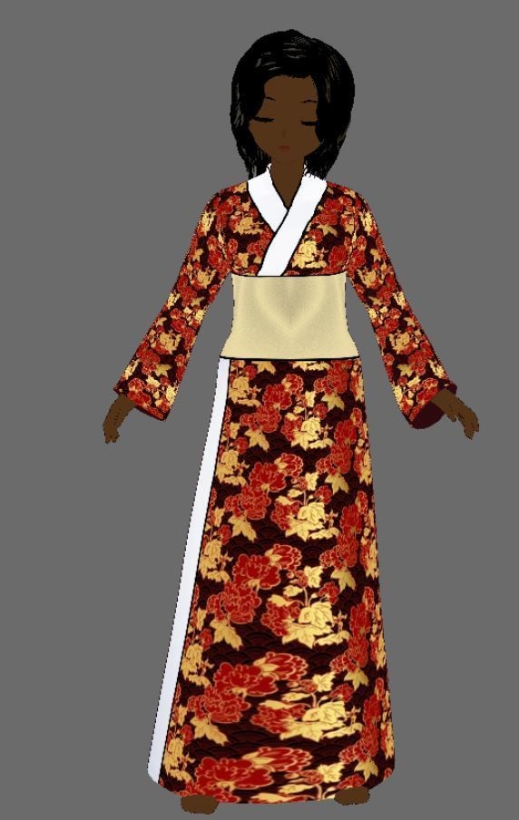 Vroid Red Kimono