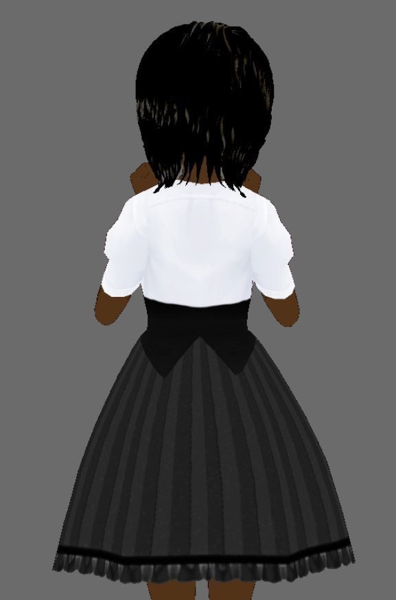 Vroid Grey High waist Dress