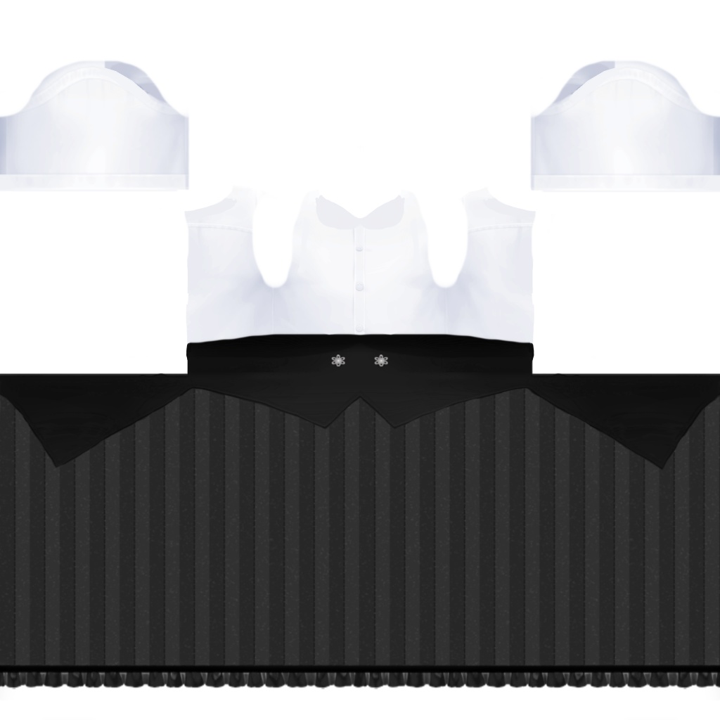 Vroid Grey High waist Dress