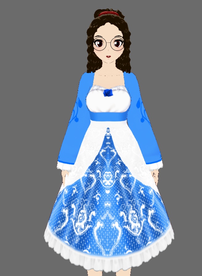  Vroid Blue Rose Dress