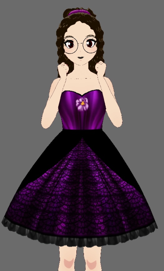 Vroid Violet Ballgown