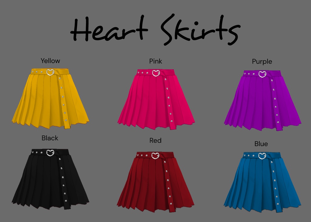Vroid Heart Skirts