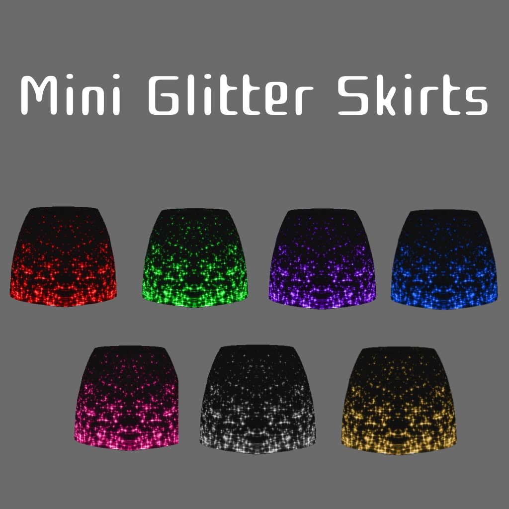 Vroid Mini Glitter Skirts