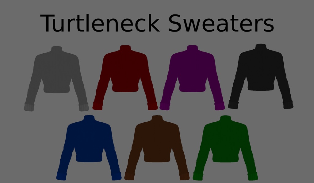 Vroid Turtleneck Sweaters