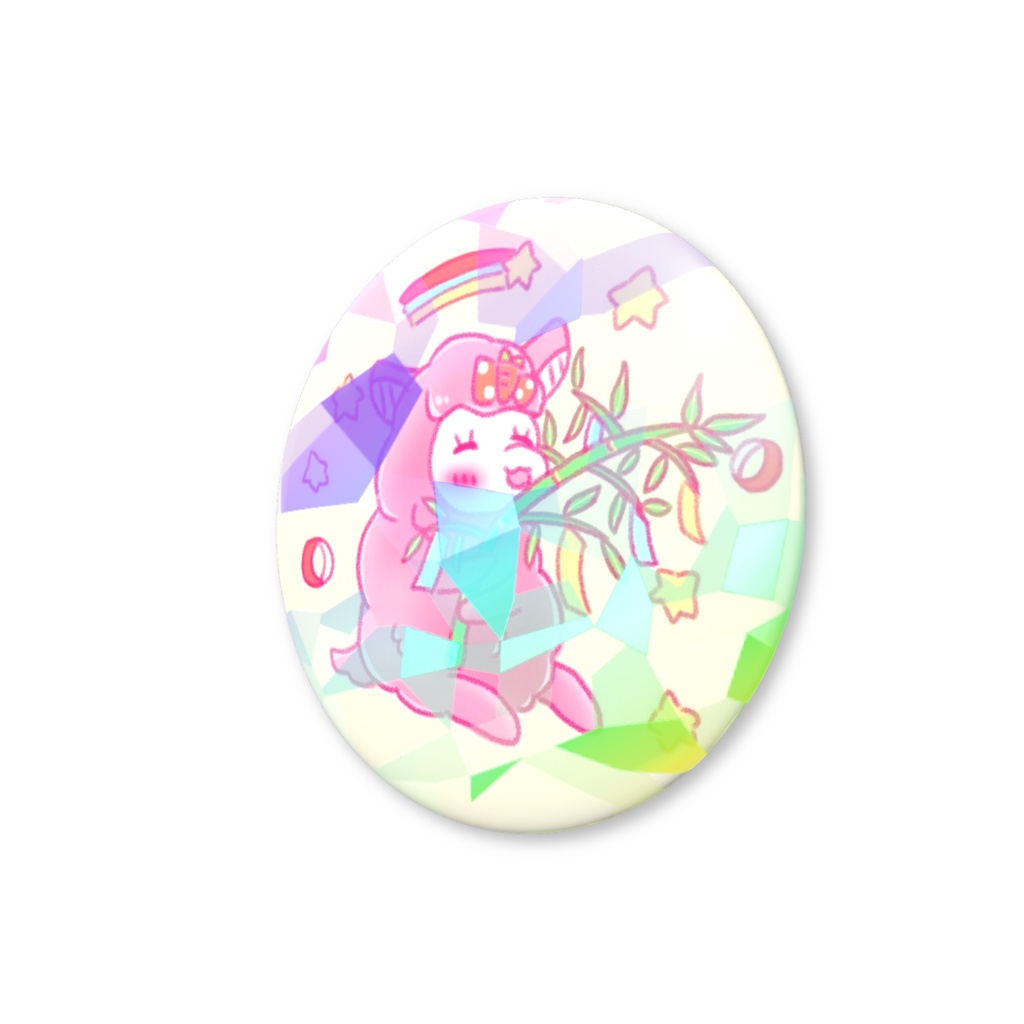 【ホログラム缶バッジ】七夕ぱか