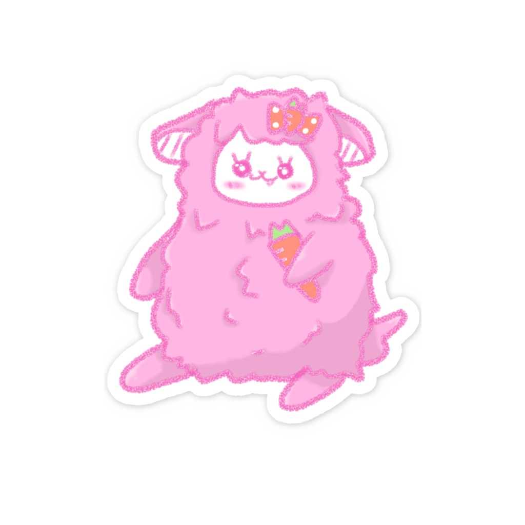 【スマホステッカー】ぱかちゃんとにんじん