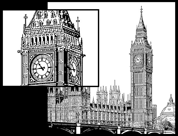 マンガ背景素材 イギリス ロンドン ビックベン A 004 マンガitアシスタント Boothショップ Booth