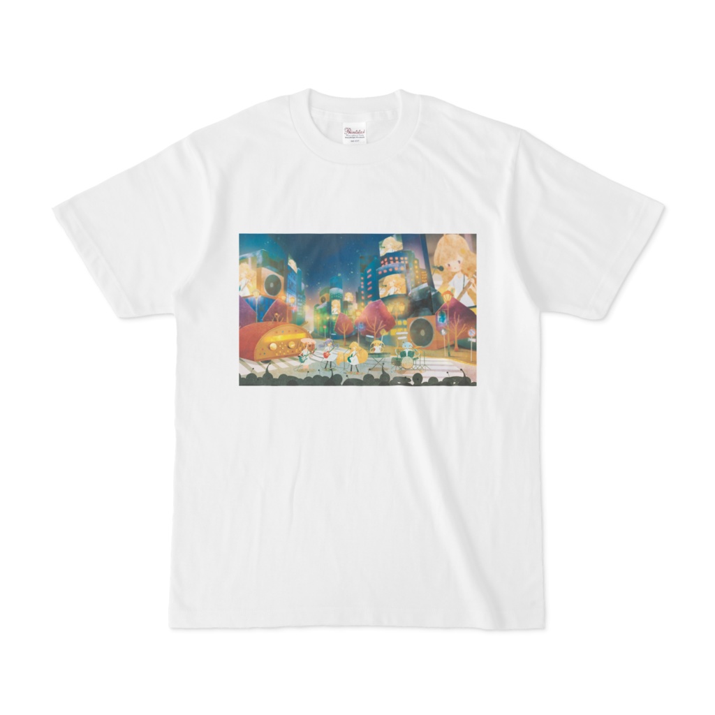 V69】メタモエバンドデザインTシャツ(ホワイト) - メタモエボックス