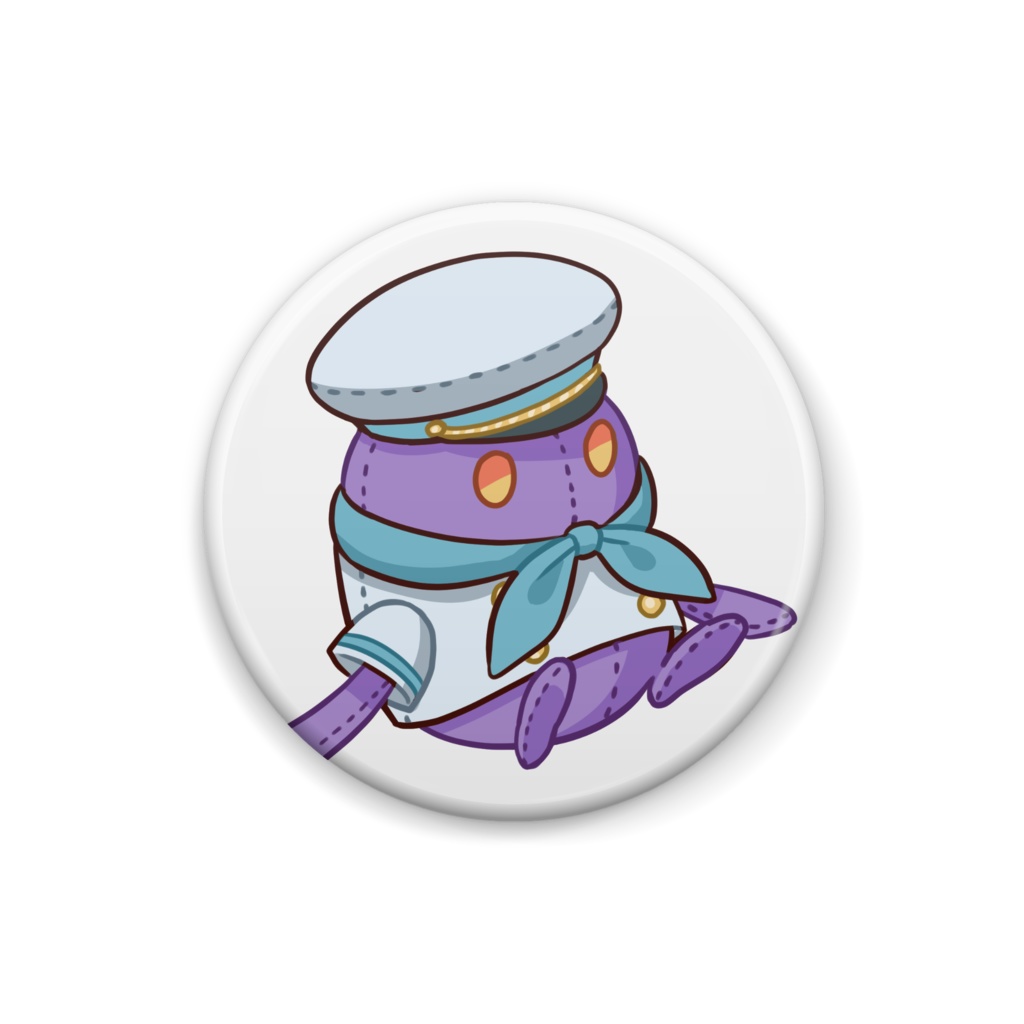 【メタモエチューブ】船長ぬいぐるみミニバッジ