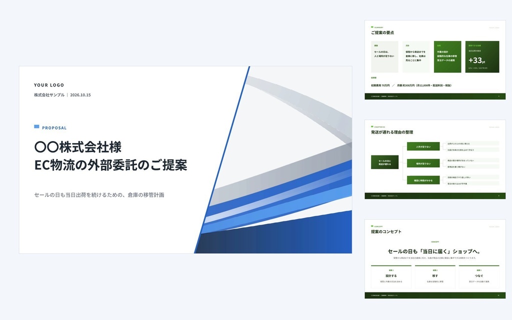 Deck Standard 物流・倉庫|営業資料・提案書・会社紹介・ホワイトペーパー(PowerPoint・Googleスライド)