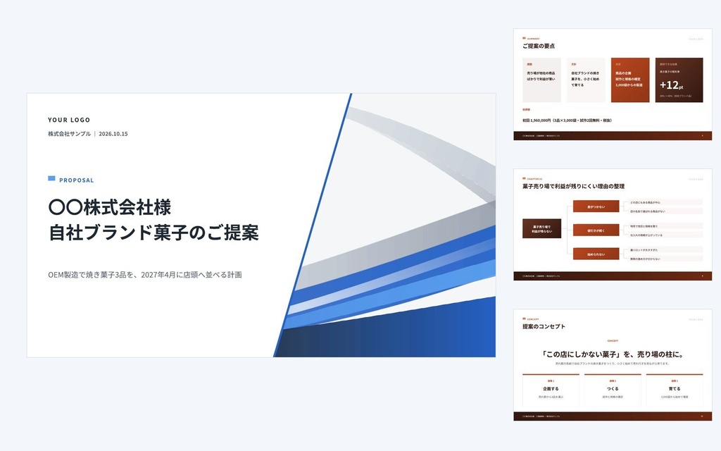 Deck Standard 食品メーカー・OEM|営業資料・提案書・会社紹介・ホワイトペーパー(PowerPoint・Googleスライド)