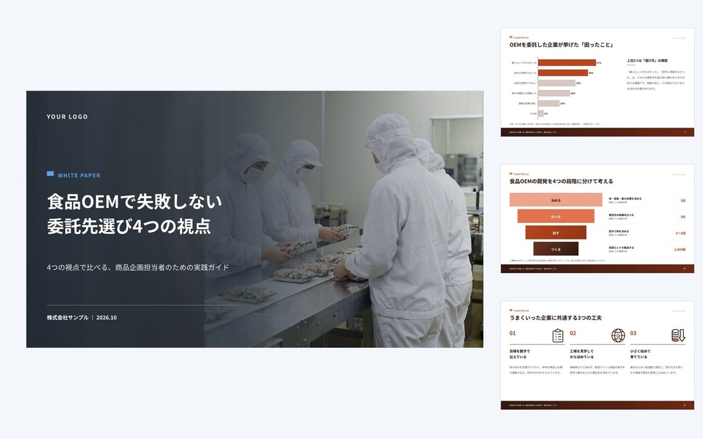 Deck Standard 食品メーカー・OEM|営業資料・提案書・会社紹介・ホワイトペーパー(PowerPoint・Googleスライド)