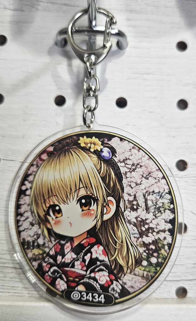 【3434グッズ】みほぷ~ 🌸着物 アクリルキーホルダー
