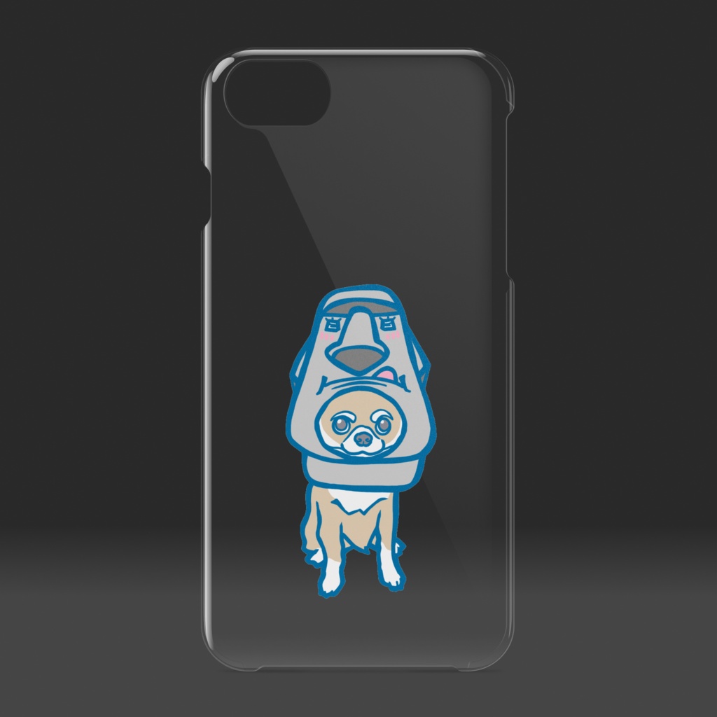 モアイチワワクリアiPhoneケース